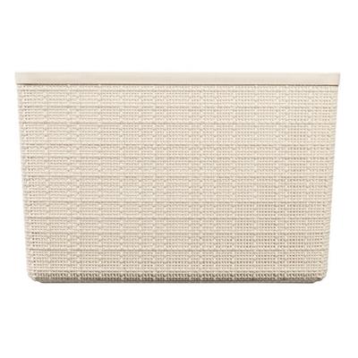 PANIER JUTE CREME 36X28X23CM