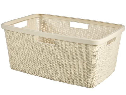 PANIER A LINGE JUTE 46L CREME