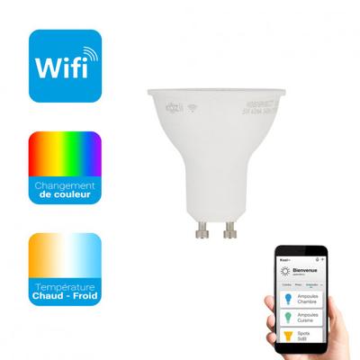 AMPOULE SPOT LED CONNECT GU10 5W 400LM RVB