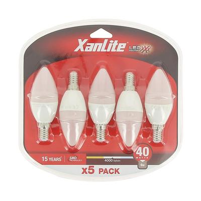 AMPOULE LED FLAMME E14 5.5W 470LM 4000K (5PC)