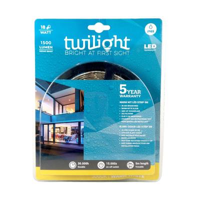 TWILIGHT LED STRIP 5M - IP65 18W - 1500LM - 3000K