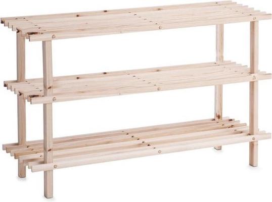 ETAGERE A CHAUSSURES 3 NIVEAUX BOIS SAPIN 80X26X50CM