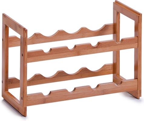 CASIER A VIN POUR 8 BOUTEILLES EMPILABLE BAMBOU 47X22X32CM