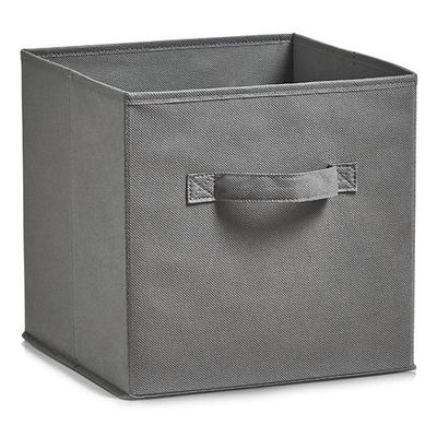 BOITE DE RANGEMENT NON TISSE GRIS 26X26X26CM