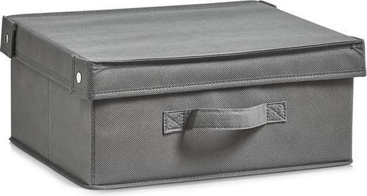 BOITE DE RANGEMENT NON TISSEE AVEC COUVERCLE GRIS 33X28X15CM