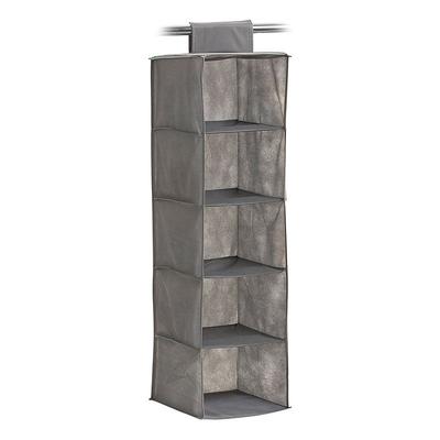 ETAGERE DE RANGEMENT 5 NIVEAUX GRIS 28X28X95