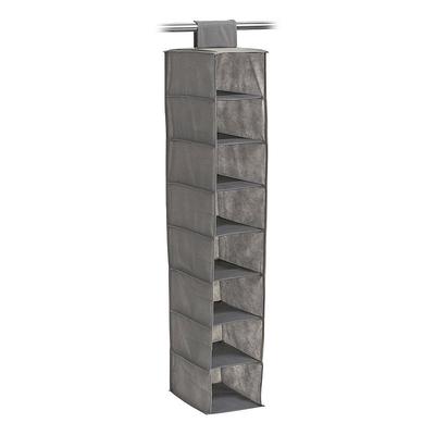 ETAGERE DE RANGEMENT 8 NIVEAUX GRIS 28X28X95