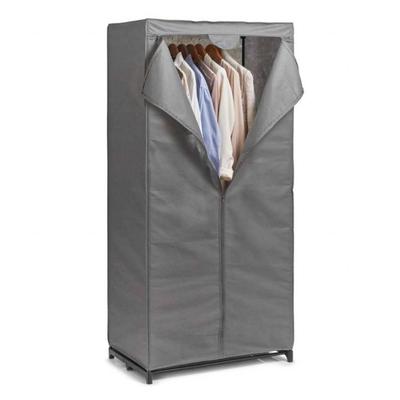 ARMOIRE METAL/TISSU GRIS 75X50X160CM