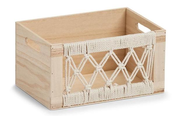 BOITE DE RANGEMENT BOIS BOHEME 35X25X18CM