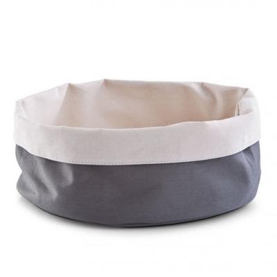 SAC A PAIN ROND COTON CREME/ANTHRACITE D.25CX13CM