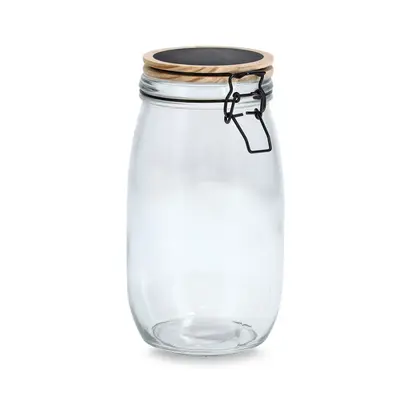 BOCAL DE CONSERVATION VERRE/COUV BOIS+CRAIE 1,5L