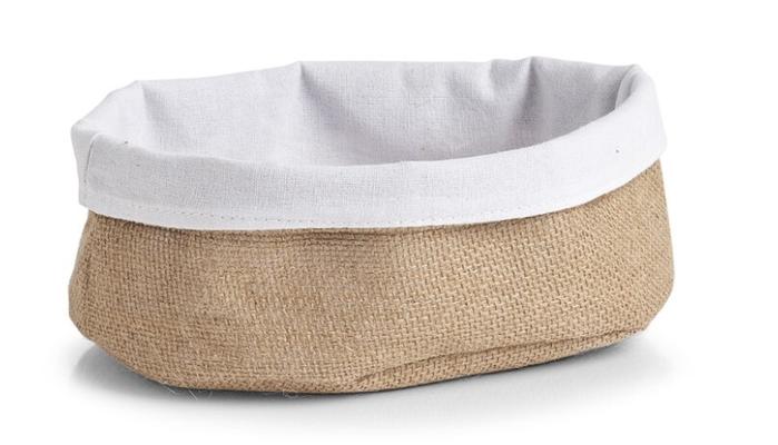 PANIER A PAIN JUTE/COTTON 22X15X10CM