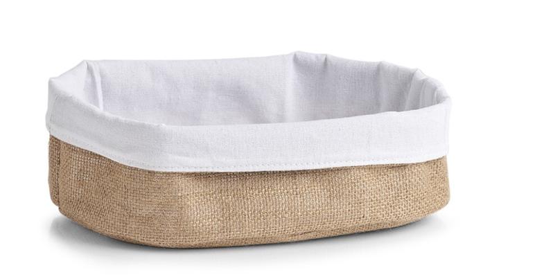 PANIER A PAIN JUTE/COTTON 26X18X11CM