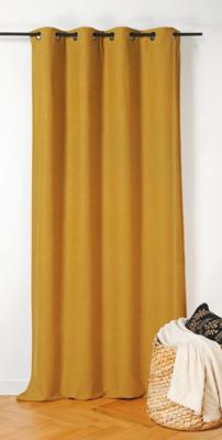 RIDEAU THERMIQUE OCCULTANT INUIT 140X260CM JAUNE